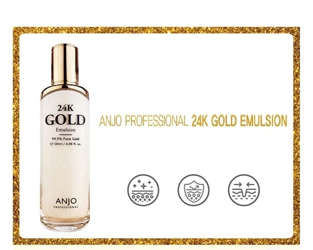 ANJO Skin Care 24K 1set 6+2 Toner 120ml, Emulsion 120ml, Essence 35ml, Cream 50g, Eye Cream 30g, Ampoule 35ml + Portable (Toner, Emulsion)