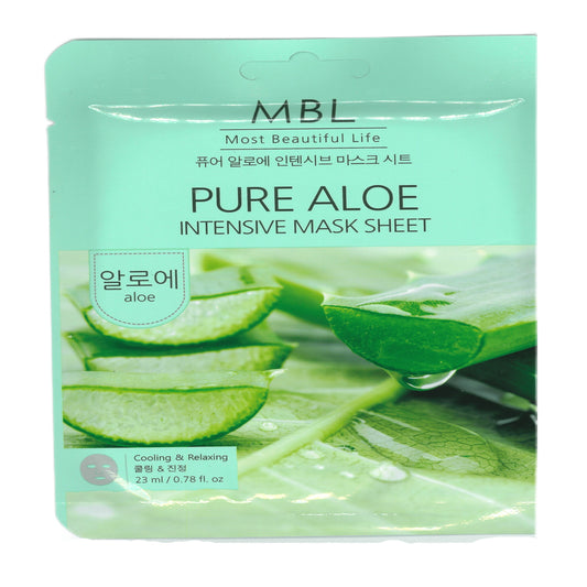 MBL Pure Aloe Intensive Mask Sheet (Set of 10 Masks) Made in Korea