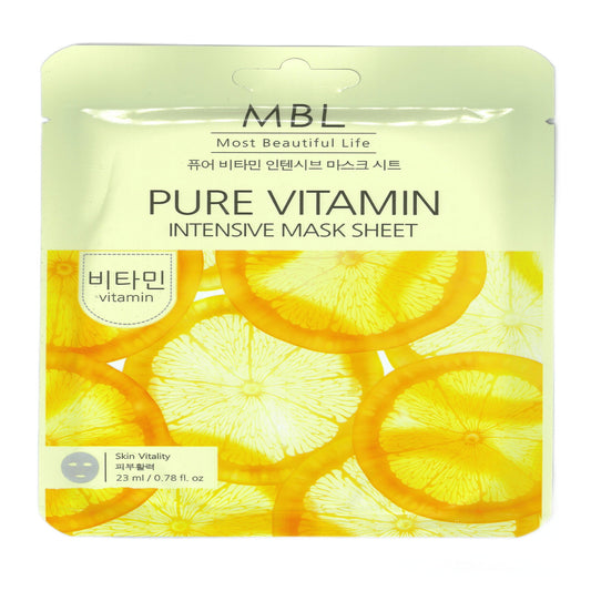 MBL Pure Vitamin Intensive Mask Sheet (Set of 10 Masks) Made in Korea
