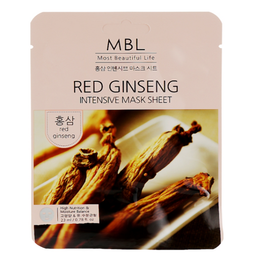 MBL Red Ginseng Intensive Mask Sheet (Set of 10 Masks) Made in Korea