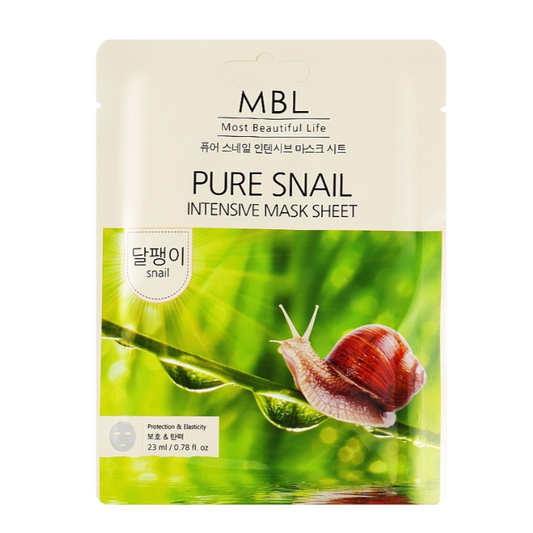 MBL Pure Snail Intensive Mask Sheet (Set of 10 Masks) Made in Korea